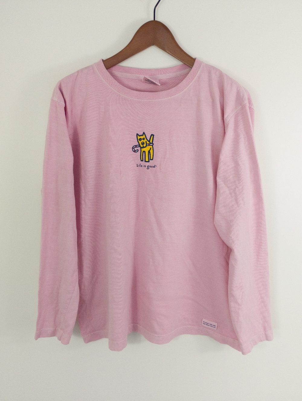 Life Is Good Crusher Rocket Dog Long Sleeve Top Size Large